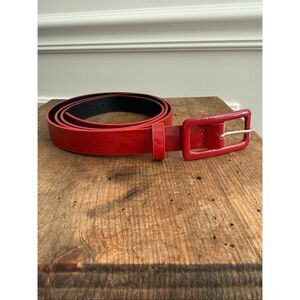 Vintage Red Patent Leather Belt 35-40” Waist XXL